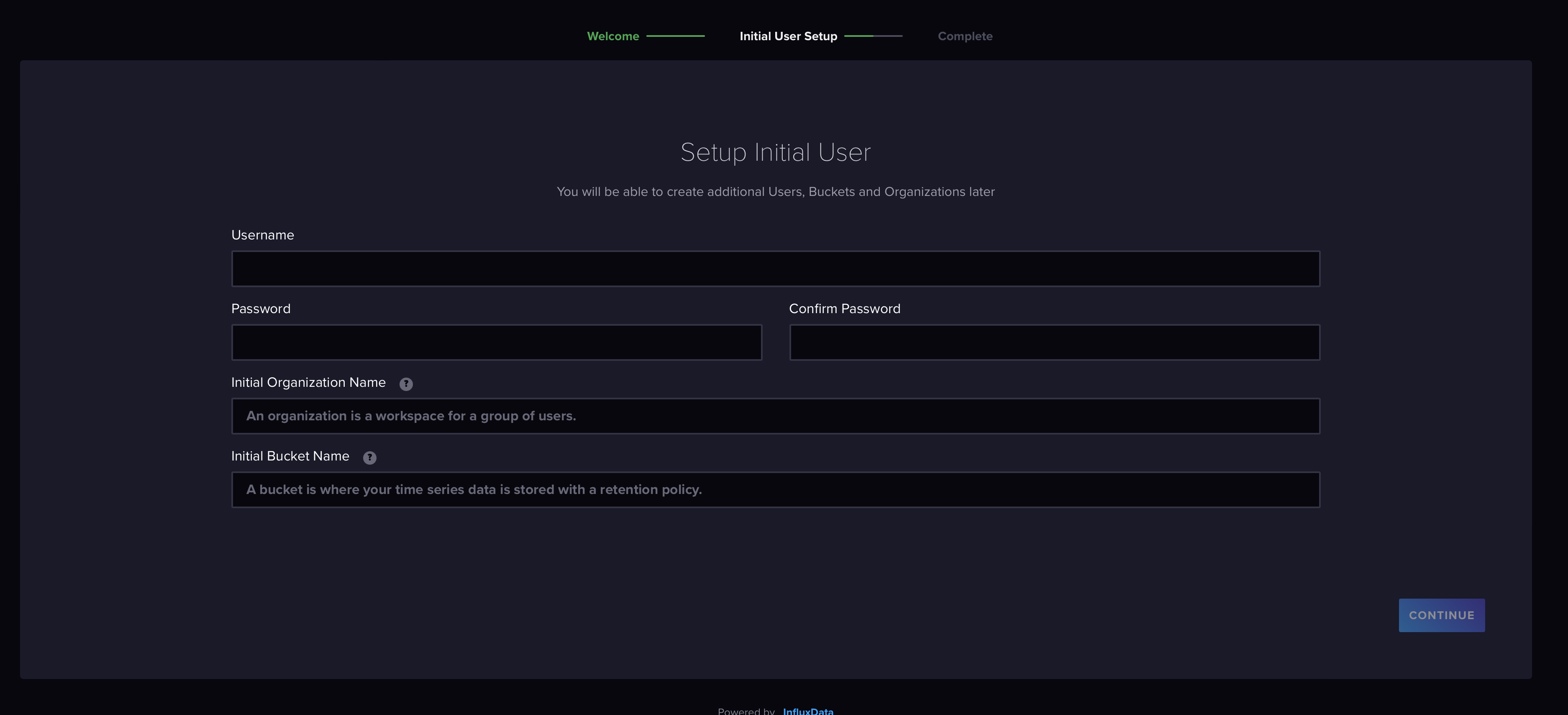 InfluxDB Setup