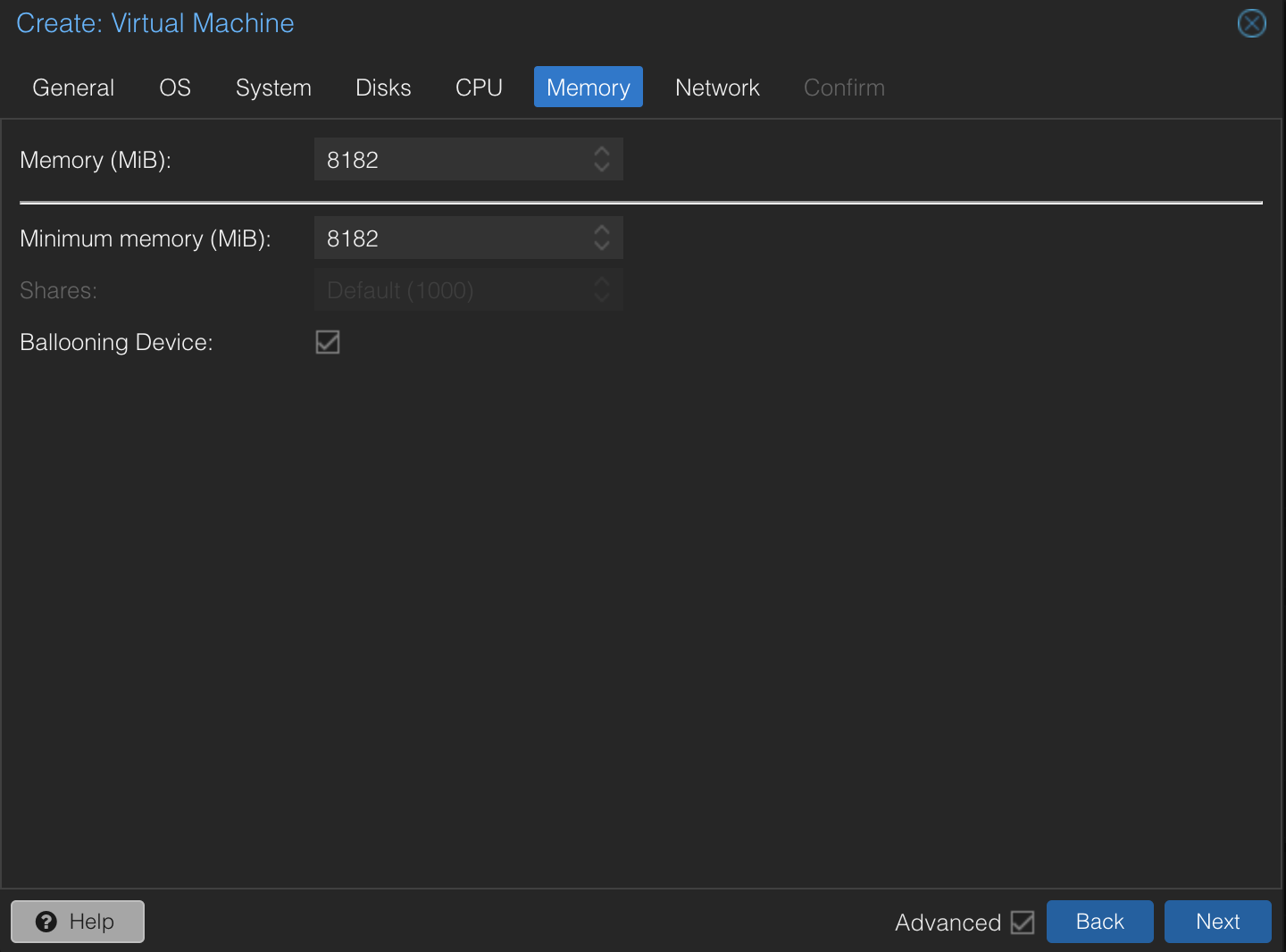 Memory Configuration
